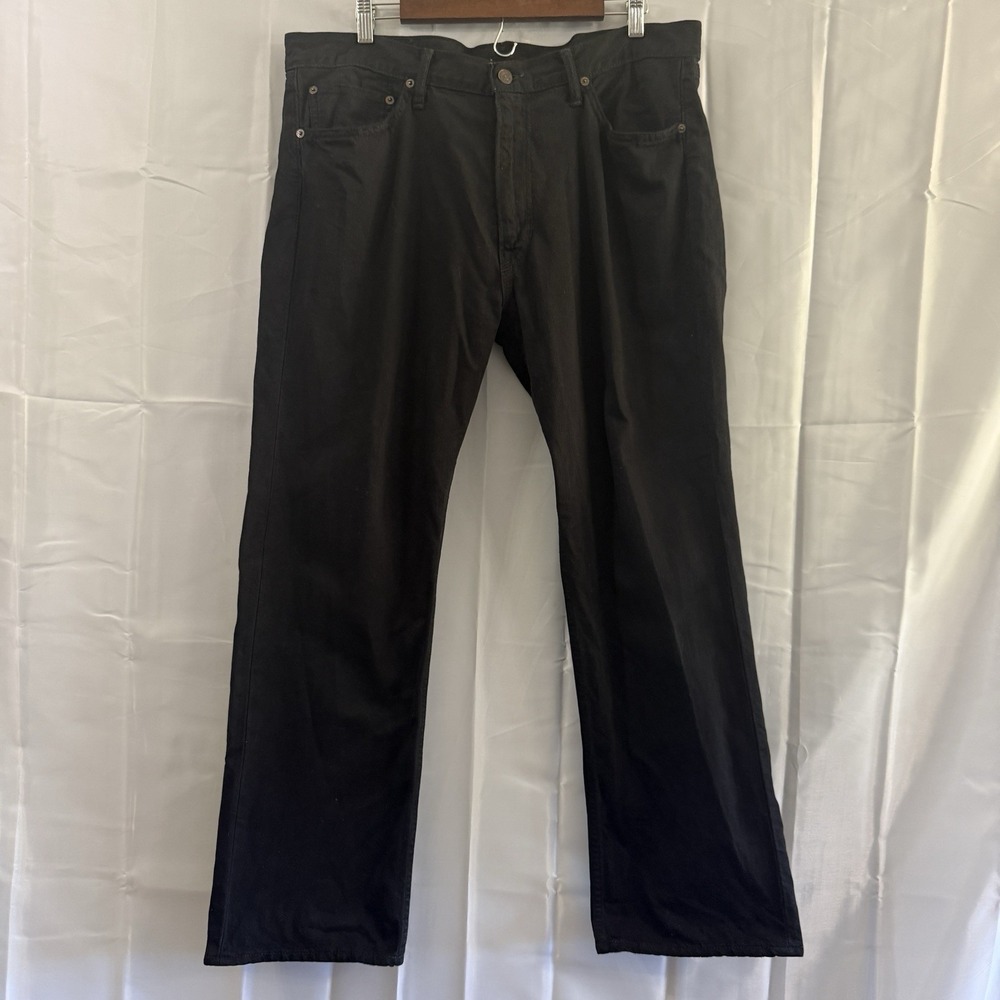 Polo Ralph Lauren Jeans Mens 36x30 Black Straight Leg Pants Cotton Denim - Picture 2 of 7